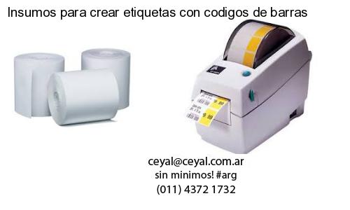 Insumos para crear etiquetas con codigos de barras