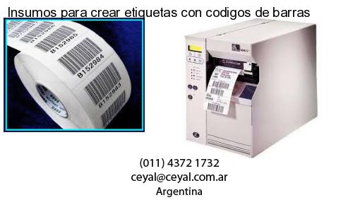 Insumos para crear etiquetas con codigos de barras
