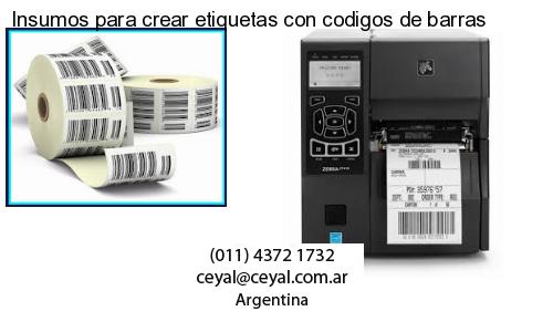 Insumos para crear etiquetas con codigos de barras
