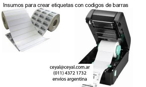 Insumos para crear etiquetas con codigos de barras