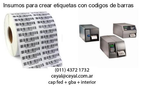 Insumos para crear etiquetas con codigos de barras
