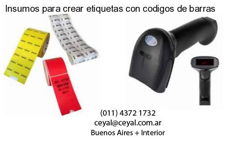 Insumos para crear etiquetas con codigos de barras