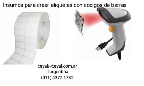 Insumos para crear etiquetas con codigos de barras
