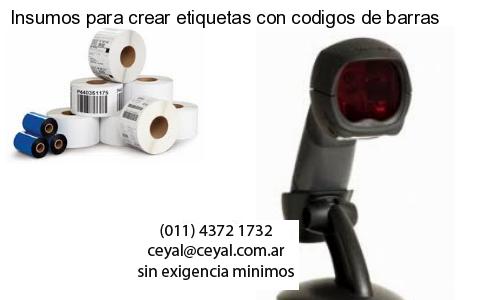 Insumos para crear etiquetas con codigos de barras