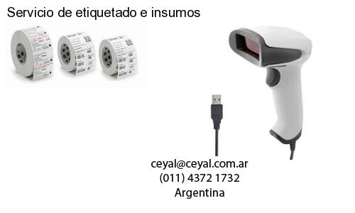 Servicio de etiquetado e insumos