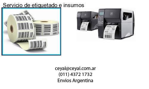 Servicio de etiquetado e insumos
