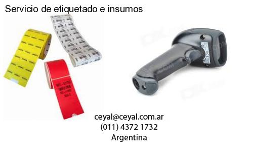 Servicio de etiquetado e insumos