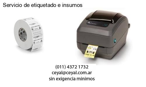 Servicio de etiquetado e insumos