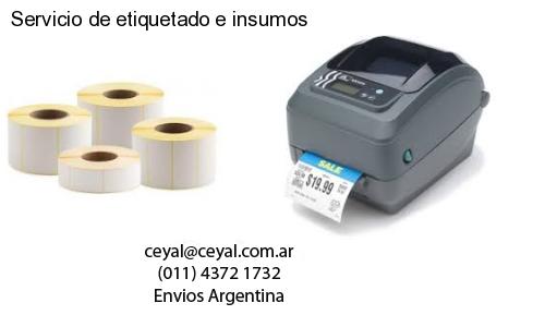 Servicio de etiquetado e insumos