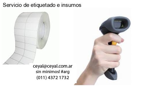 Servicio de etiquetado e insumos