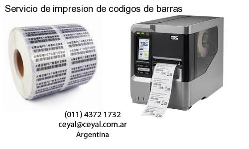 Servicio de impresion de codigos de barras