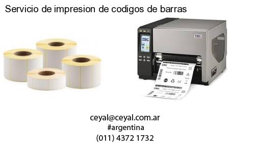 Servicio de impresion de codigos de barras