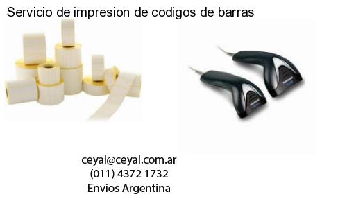 Servicio de impresion de codigos de barras