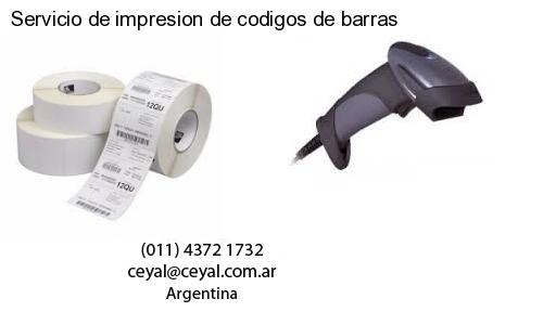 Servicio de impresion de codigos de barras