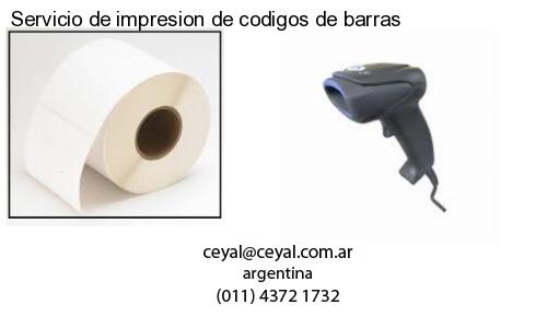 Servicio de impresion de codigos de barras