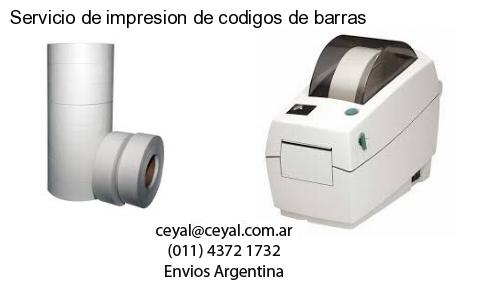 Servicio de impresion de codigos de barras