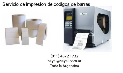 Servicio de impresion de codigos de barras