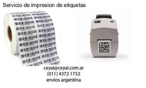 Servicio de impresion de etiquetas