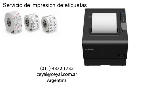 Servicio de impresion de etiquetas