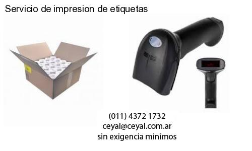 Servicio de impresion de etiquetas