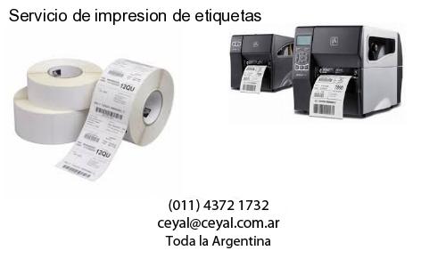 Servicio de impresion de etiquetas