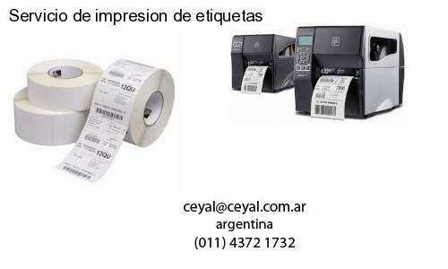 Servicio de impresion de etiquetas