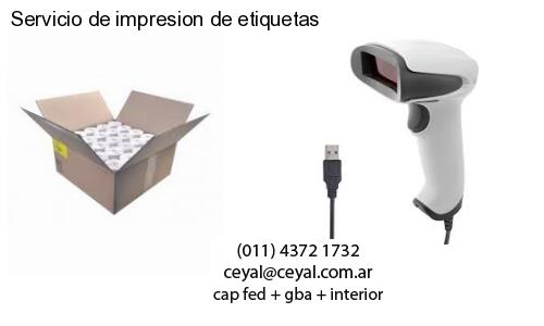 Servicio de impresion de etiquetas