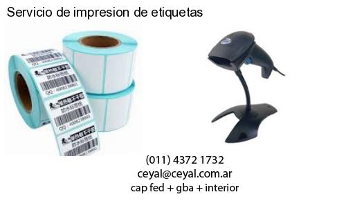Servicio de impresion de etiquetas