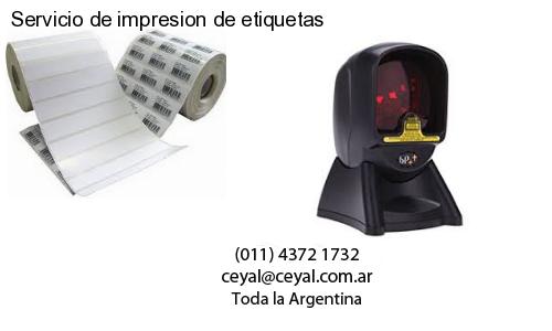 Servicio de impresion de etiquetas