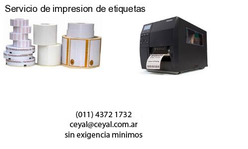 Servicio de impresion de etiquetas