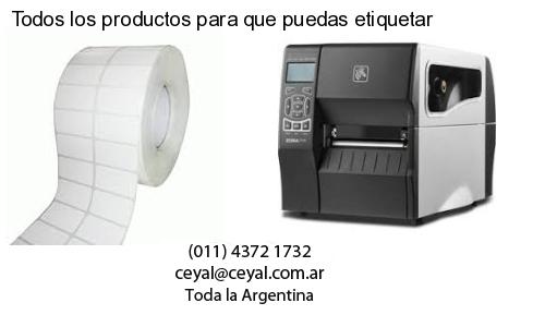 Todos los productos para que puedas etiquetar