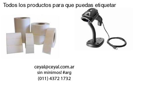 Todos los productos para que puedas etiquetar