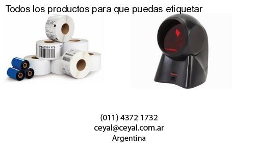 Todos los productos para que puedas etiquetar