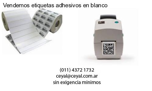 Vendemos etiquetas adhesivos en blanco