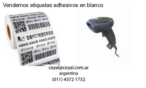Vendemos etiquetas adhesivos en blanco