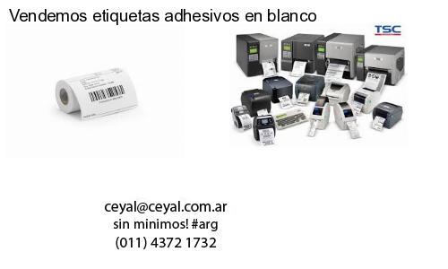 Vendemos etiquetas adhesivos en blanco