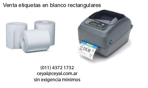 Venta etiquetas en blanco rectangulares