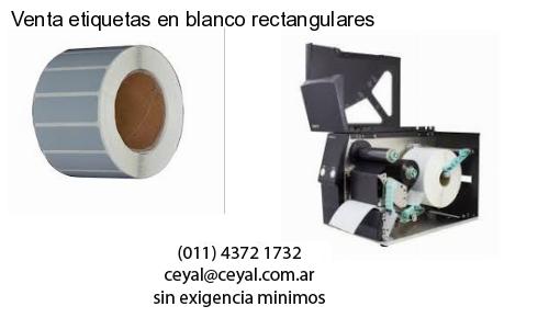 Venta etiquetas en blanco rectangulares