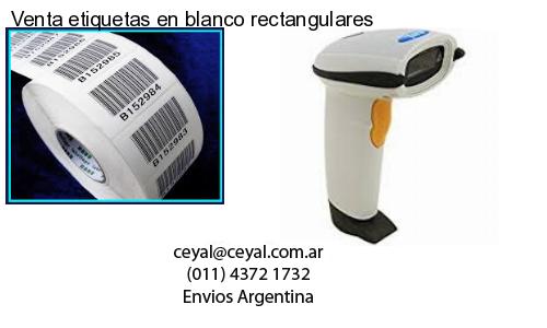 Venta etiquetas en blanco rectangulares