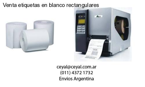 Venta etiquetas en blanco rectangulares