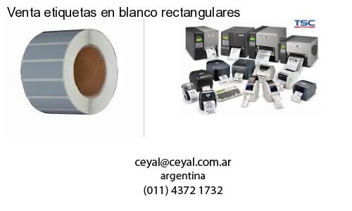Venta etiquetas en blanco rectangulares