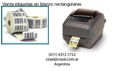 Venta etiquetas en blanco rectangulares
