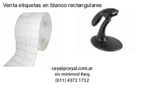 Venta etiquetas en blanco rectangulares