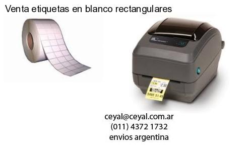 Venta etiquetas en blanco rectangulares