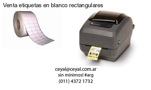 Venta etiquetas en blanco rectangulares