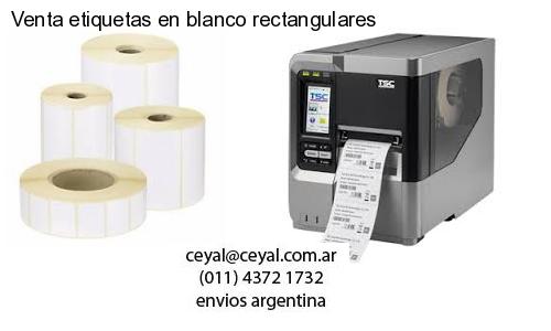 Venta etiquetas en blanco rectangulares