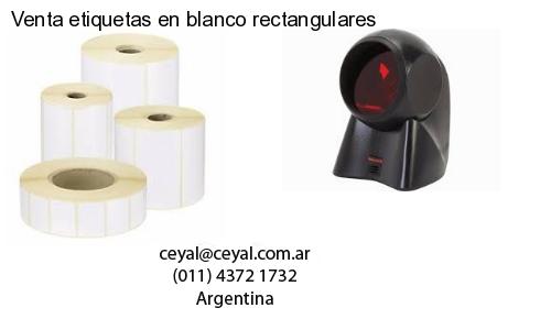 Venta etiquetas en blanco rectangulares