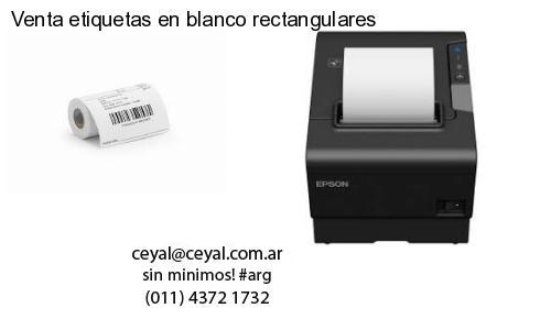 Venta etiquetas en blanco rectangulares