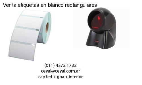Venta etiquetas en blanco rectangulares