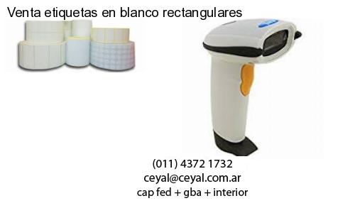 Venta etiquetas en blanco rectangulares